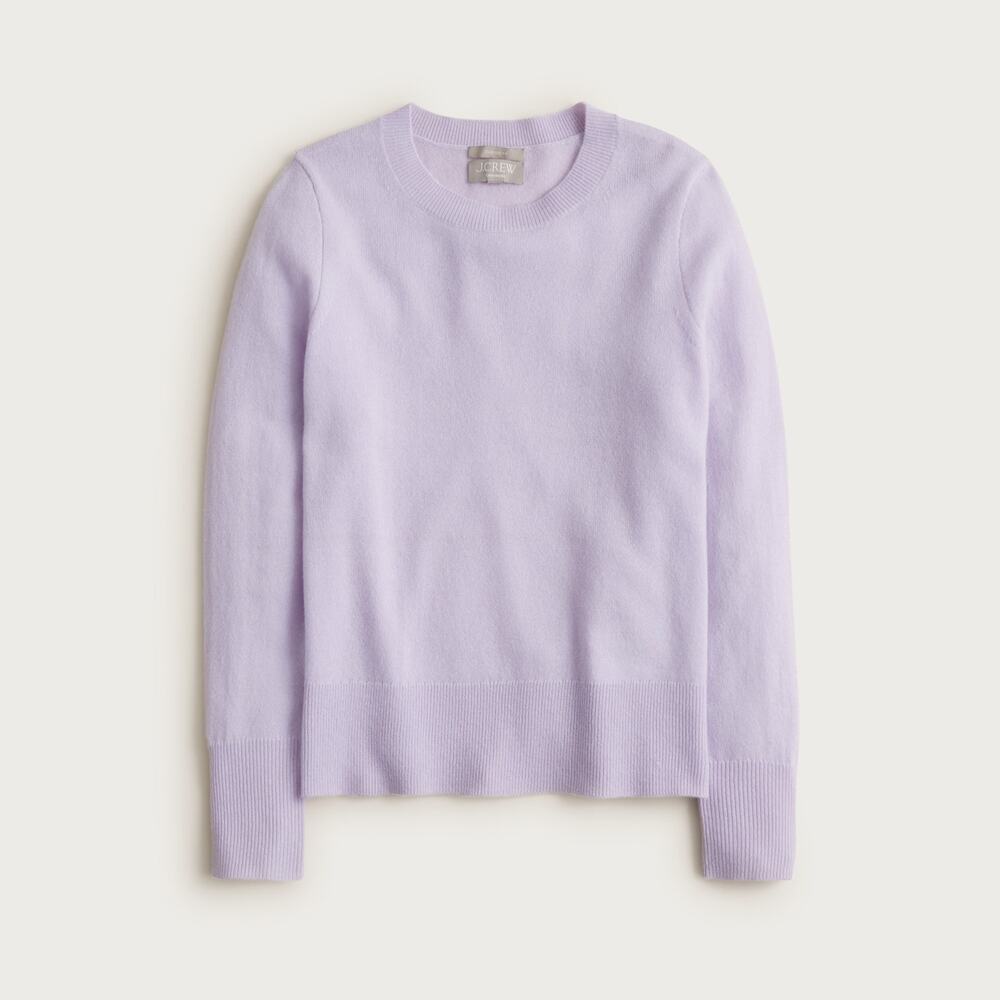 NWT J Crew Cashmere Classic-fit Crewneck Sweater Pale Cerulean Lavender L